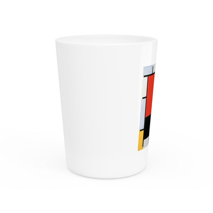 Composition with Red, Yellow, Blue, and Black by Piet Mondrian Ceramic Shot Glass