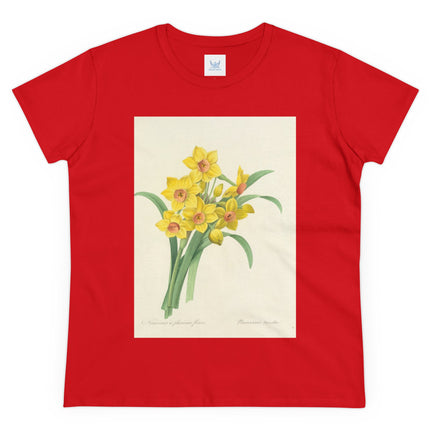 Choix des plus belles fleurs, Plate 052 by Pierre Joseph Redouté  Women's Midweight Cotton Tee