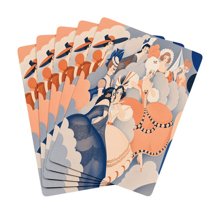 🎭☁️ The Ladies In The Clouds Playing Cards – Art Deco Fashion Fantasy