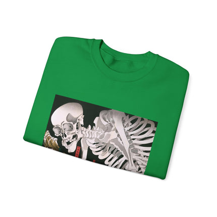Mitsukuni Defying the Skeleton Spectre by Utagawa Kuniyoshi Heavy Blend™ Crewneck Sweatshirt