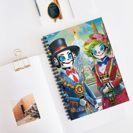 Cyber Punk Robots Spiral Notebook - Ruled Line
