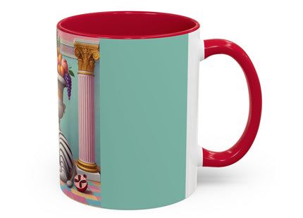 Still Life with Zebra, Fruit, and Pink Columns Colorful Mugs (11oz, 15oz)