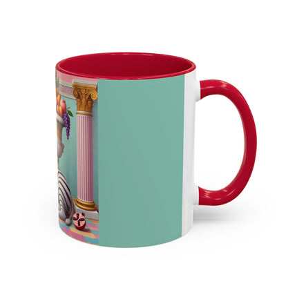 Still Life with Zebra, Fruit, and Pink Columns Colorful Mugs (11oz, 15oz)