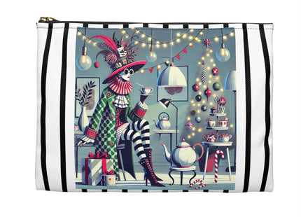 Whimsical Christmas Tea Party Accessory Pouch