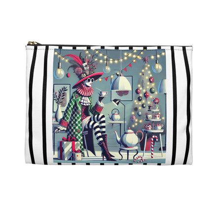 Whimsical Christmas Tea Party Accessory Pouch