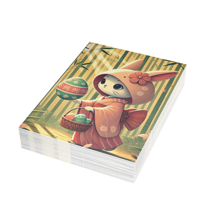 Geisha Kitten’s Easter Stroll Postcards (envelopes included) - Bundles of 10, 30, 50 Pieces