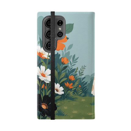🌼🖤 The Ladies Of The Garden Promenade Flip Case – Art Deco Floral Fashion