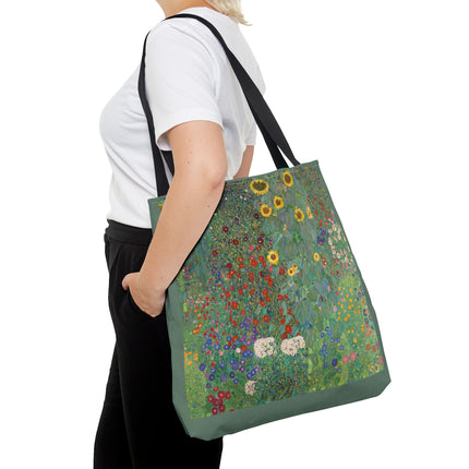 Farm Garden with Sunflowers by Gustav Klimt Tote Bag (AOP)