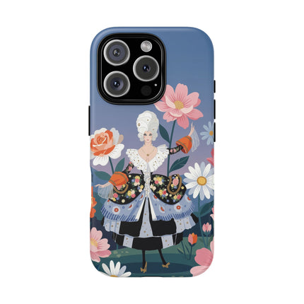 🌸🎀 The Grand Floral Promenade Phone Case – Art Deco Fashion Fantasy