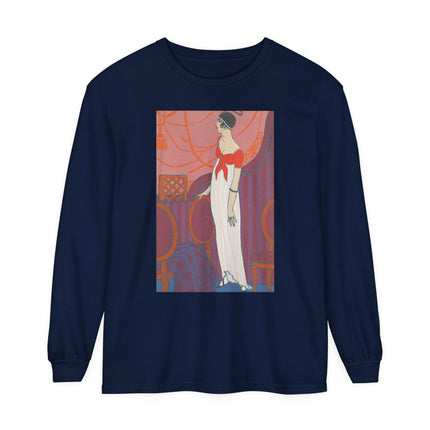 L’Entracte by Georges Lepape Garment-dyed Long Sleeve T-Shirt