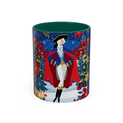 🎭❄️ The Christmas Masquerade Lady Colorful Mug – Art Deco Holiday Fantasy