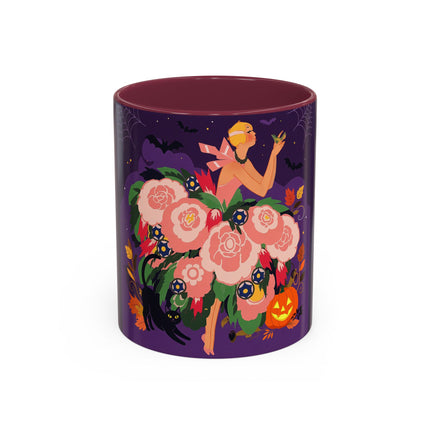🌹🎃 The Lady Of The Haunted Rose Garden Colorful Mug – Romantic Halloween Charm