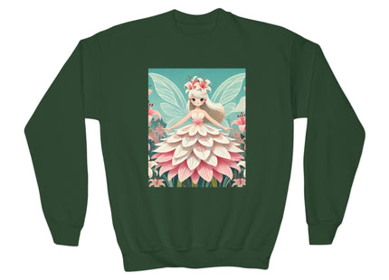 Lily Fairy in Bloom Youth Crewneck Sweatshirt