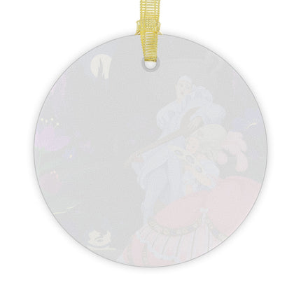 🎻🌙 The Moonlit Garden Serenade Glass Ornament – Art Deco Musical Elegance