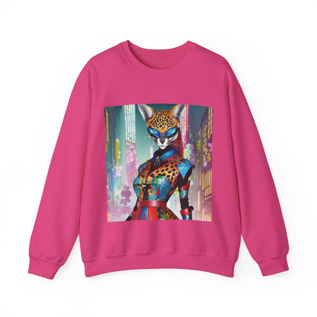 Cyber Cat Glamour Unisex Heavy Blend™ Crewneck Sweatshirt
