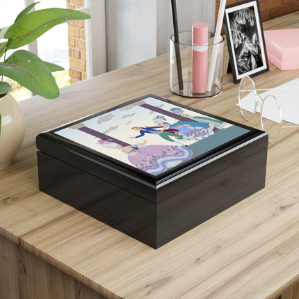 🎭🌸 Blindman’s Bluff Jewelry Box – Rococo Courtship Whimsy