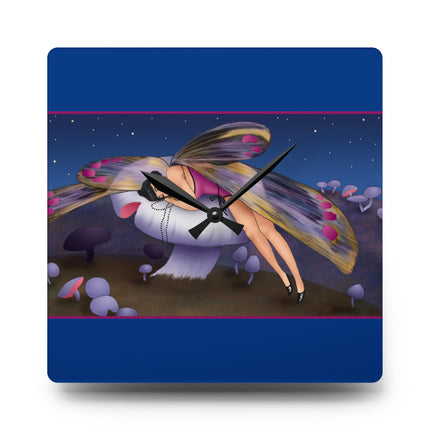 Slumbering Fairy Acrylic Wall Clock