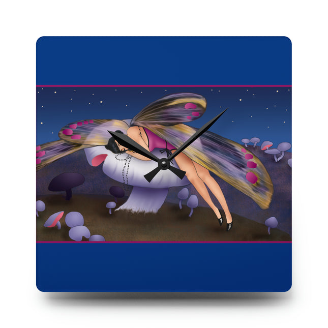 Slumbering Fairy Acrylic Wall Clock
