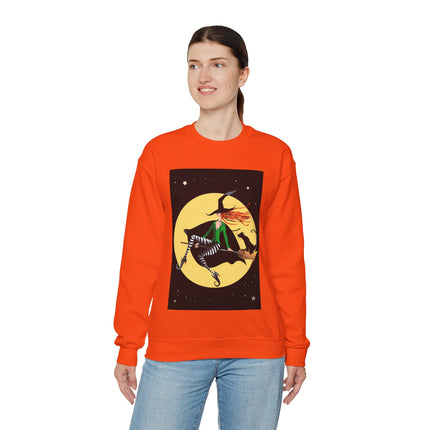 A Witch’s Moonlit Flight Unisex Heavy Blend™ Crewneck Sweatshirt