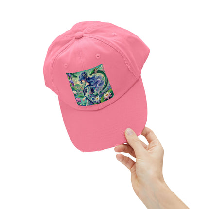 Fairy of the Koi Pond Unisex Distressed Cap
