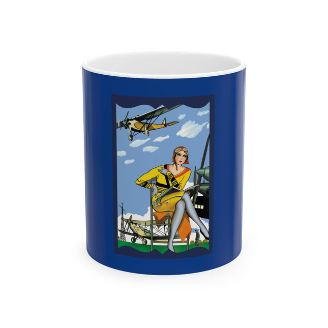Flight of Elegance: A Stylish Soar into the Art Deco Skies Ceramic Mug 11oz