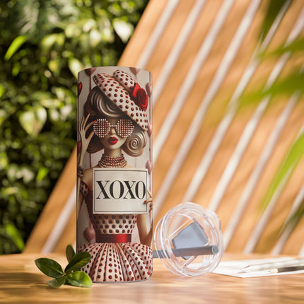 Fashionably Yours, XOXO Skinny Matte Tumbler, 20oz