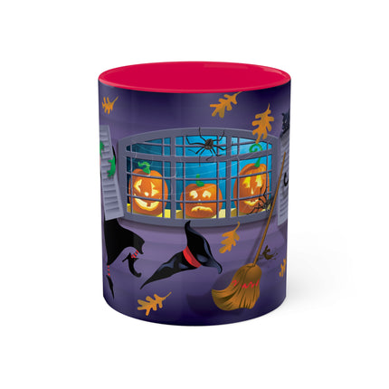Whimsical Halloween Mischief Colorful Mugs, 11oz