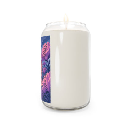 🌸🎀 The Pink Ruffle Garden Lady Scented Soy Candle – Art Deco Floral Elegance