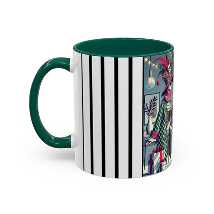 Whimsical Christmas Tea Party Colorful Mugs (11oz, 15oz)