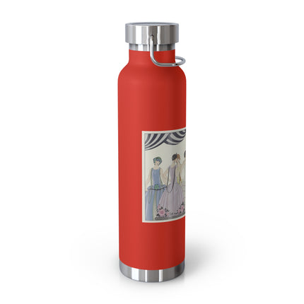 Visez au coeur, belles dames! by George Barbier Copper Vacuum Insulated Bottle, 22oz