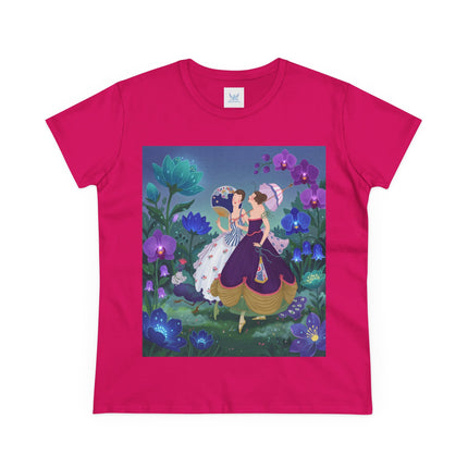 💜🌸 The Ladies Of The Enchanted Garden Cotton Tee – Art Deco Fashion Illustration