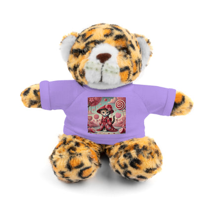 Whimsical Geisha Kitten in a Valentine Garden Stuffed Animals with Tee