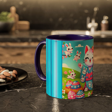 Springtime Kitten’s Easter Joy Colorful Mugs (11oz, 15oz)