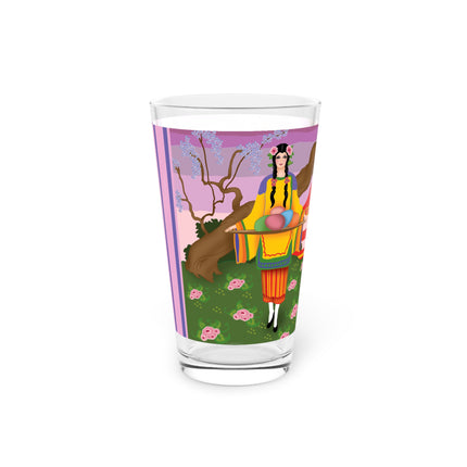 Elegance and Blooms Glass, 16oz
