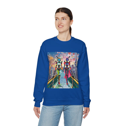 Cyber Punk Robot Models Unisex Heavy Blend™ Crewneck Sweatshirt