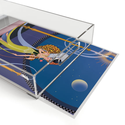 Smoke and Secrets: A Glamorous Encounter in Prohibition Era Acrylic Serving Tray