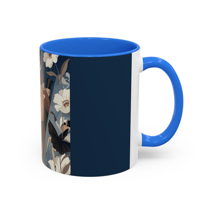 🌸✨ The Midnight Magnolia Masquerade Colorful Mug – Art Deco Nocturne