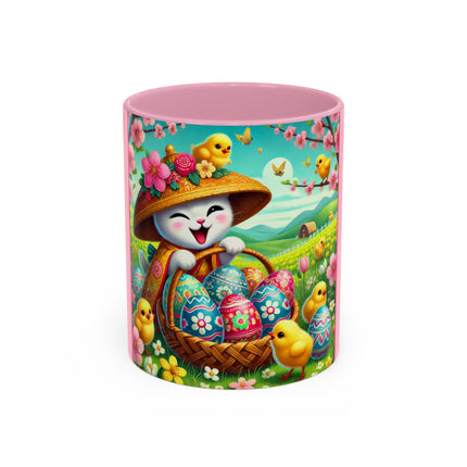 Geisha Kitten’s Easter Delight Colorful Mugs (11oz, 15oz)