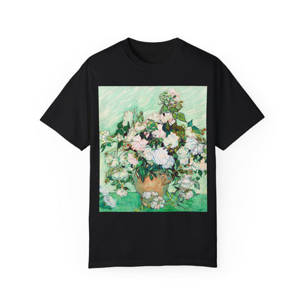Roses by Vincent Van Gogh Unisex Garment-Dyed T-shirt