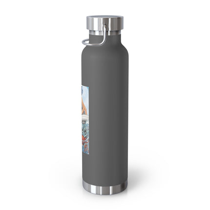 Playful Waves and Fashion Follies Copper Vacuum Insulated Bottle, 22oz