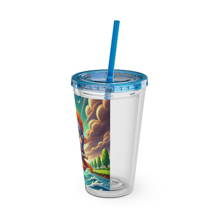 Valiant Duck Sunsplash Tumbler with Straw, 16oz