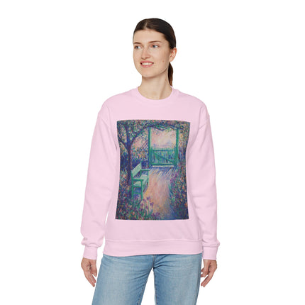 The Artist’s Garden (The Green Chair) by Theodore Earl Butler Heavy Blend™ Crewneck Sweatshirt