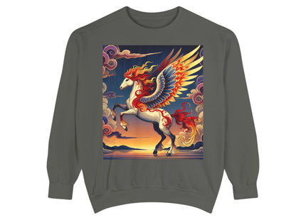 Flame-Winged Horse at Sunset Sweatshirt