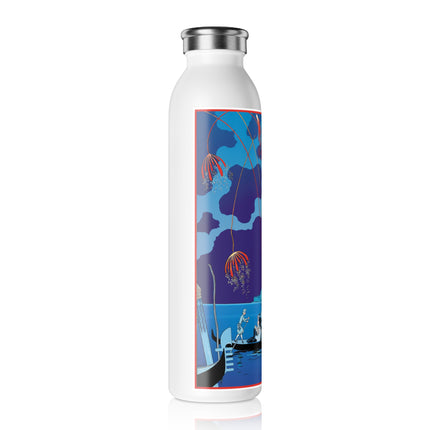 Fireworks in Venice by George Barbier Slim Water Bottle