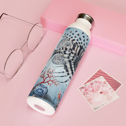 Lionfish & Lantern Slim Water Bottle 20oz – Mystical Ocean & Asian Harmony
