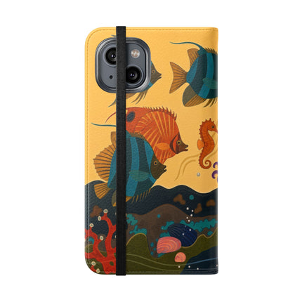 🐚🌊 The Lady Of The Enchanted Pearl Flip Case – Art Deco Undersea Fantasy