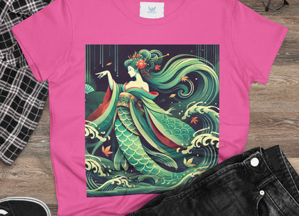 Mermaid Queen Rising from the Deep Women's Midweight Cotton Tee