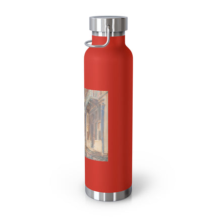 Gondola Moorings on the Grand Canal by John Singer Sargent Copper Vacuum Insulated Bottle, 22oz