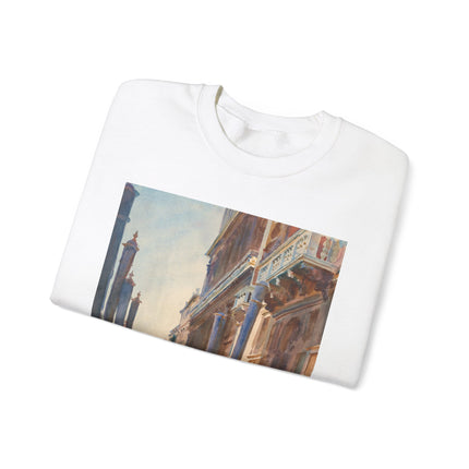 Gondola Moorings on the Grand Canal by John Singer Sargent Heavy Blend™ Crewneck Sweatshirt