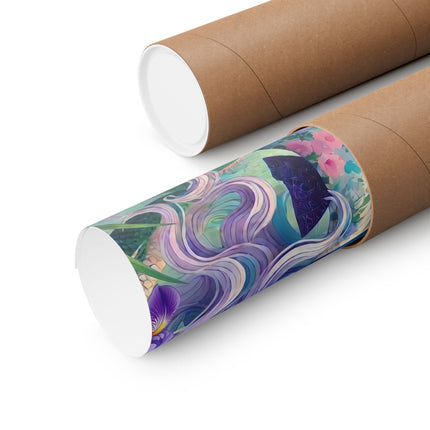 🐉🪷 Fairy of the Koi Pond Matte Vertical Poster – Tranquil Magic & Dragon Grace
